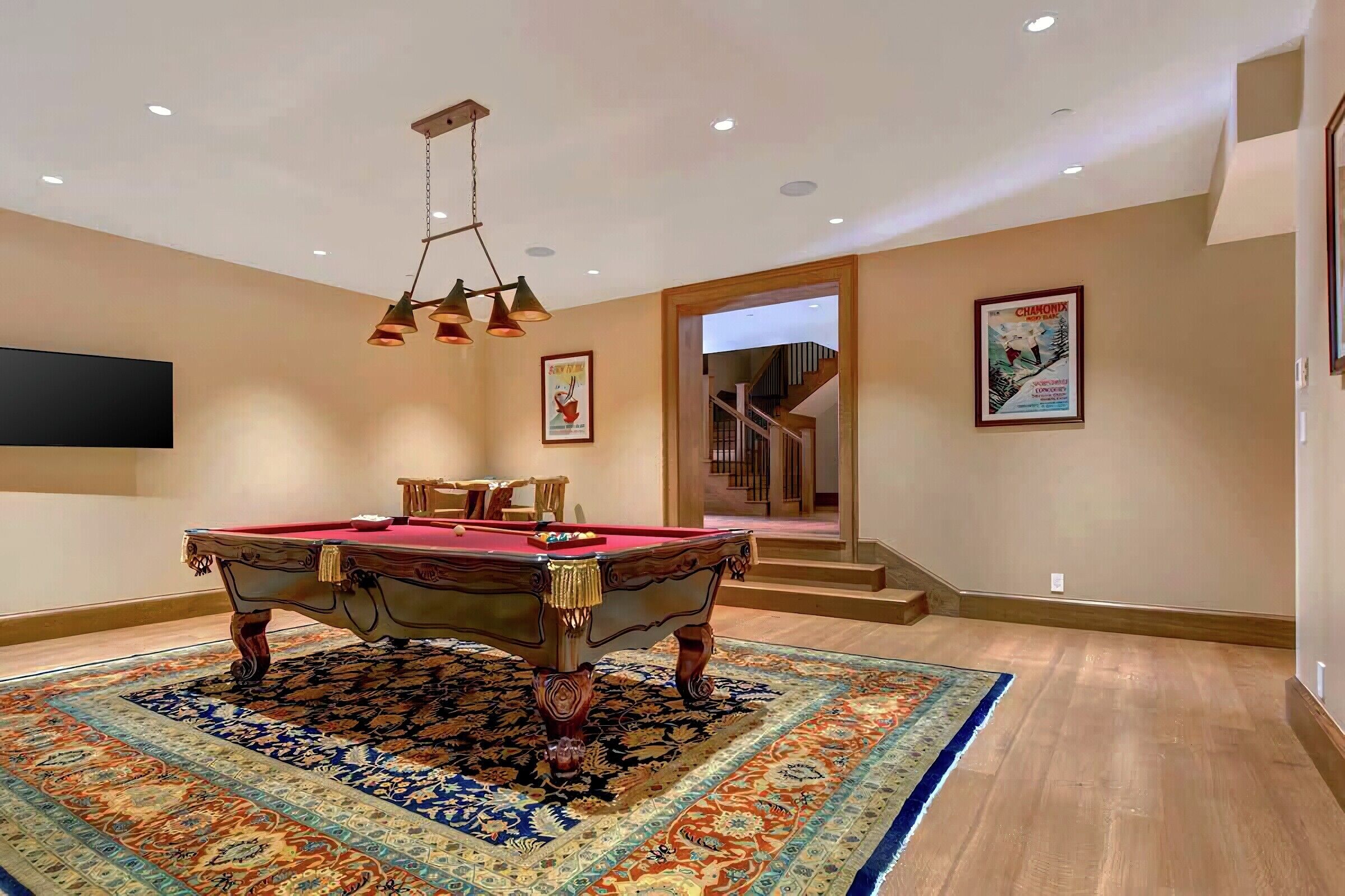 Family Room with Pool Table