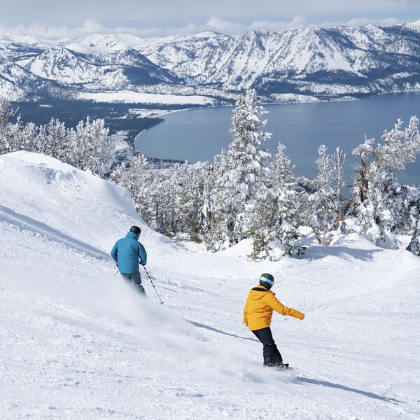 Friends Skiing and Riding at Heavenly 