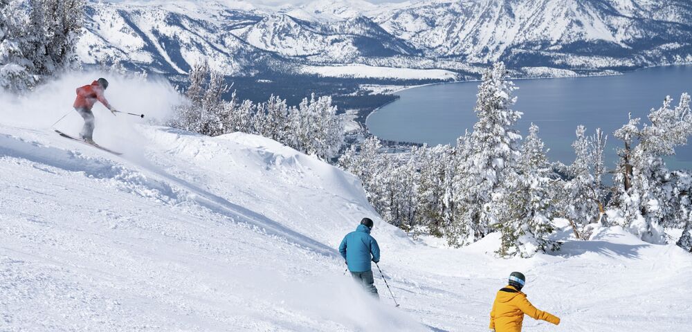 Friends Skiing and Riding at Heavenly 