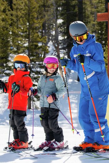 Children skiing with an instructor at Heavenly  